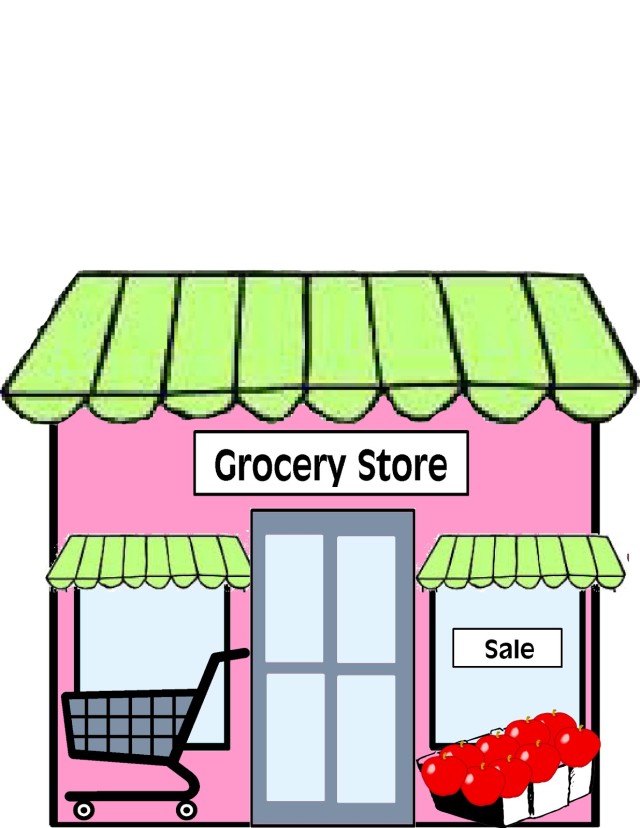 supermarket building clipart - Grocery Shopping Clipart