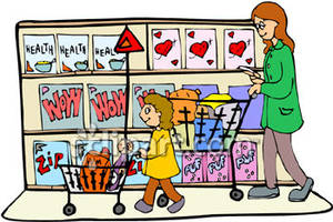 supermarket clipart - Grocery Shopping Clipart