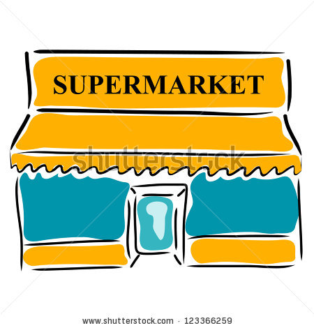 Supermarket Clipart Black And White Clipart Panda Free Clipart