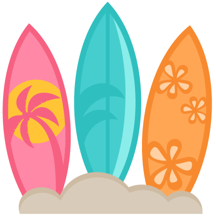 Hawaiian surfboard clipart cl