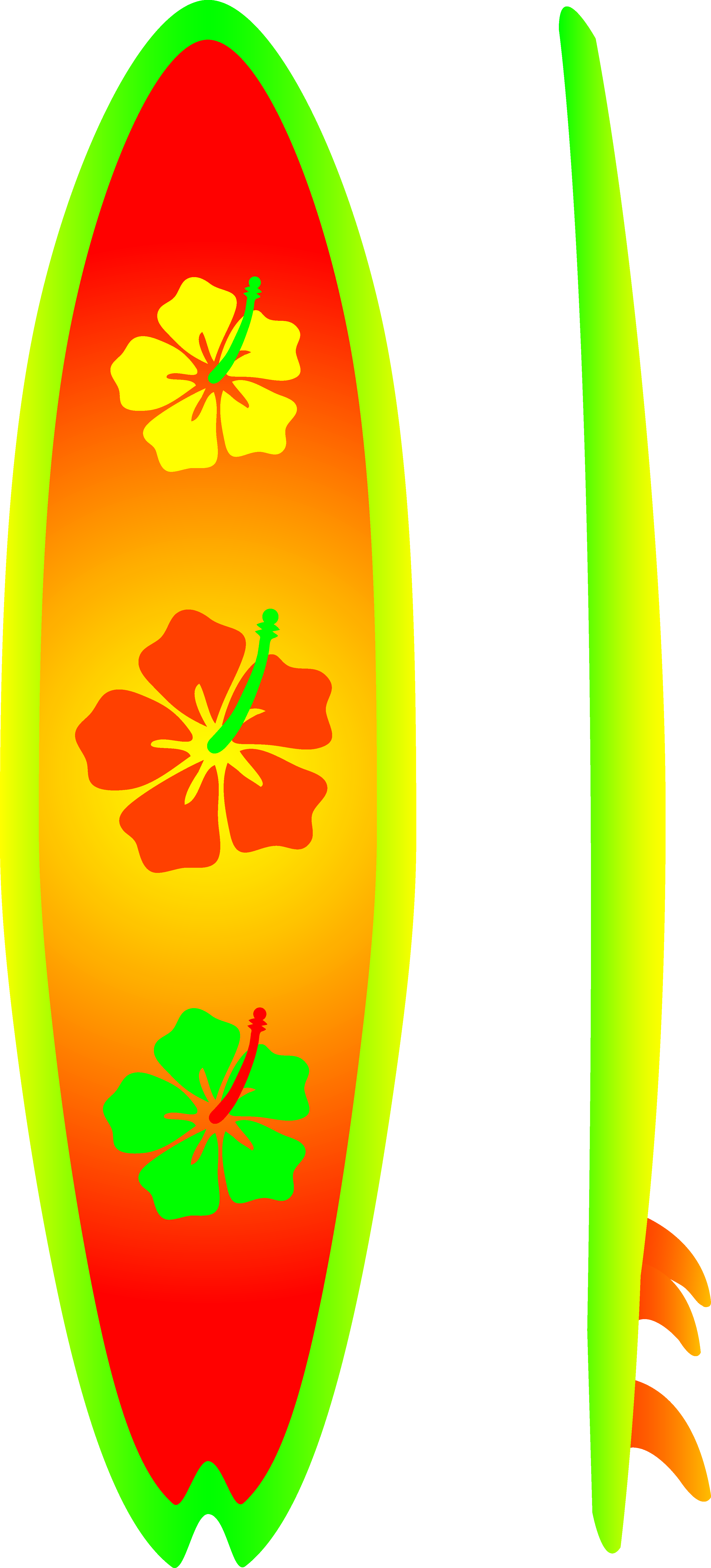Tropical surfboard clipart su