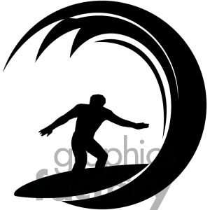 Surfer surfing a huge wave royalty free image (RF) vector clip art image number Formats available are GIF, JPG, PNG, EPS.