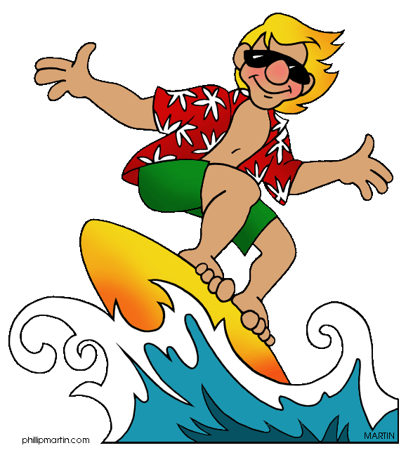 Tropical Surfboard Clipart