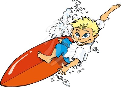 surfer holding surfboard clip