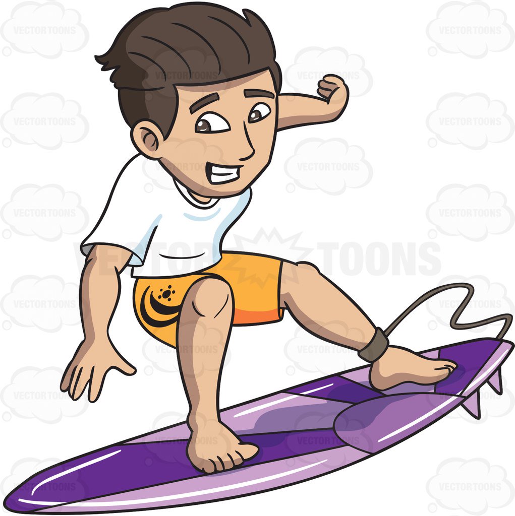 Surfer Riding A Large Wavecli