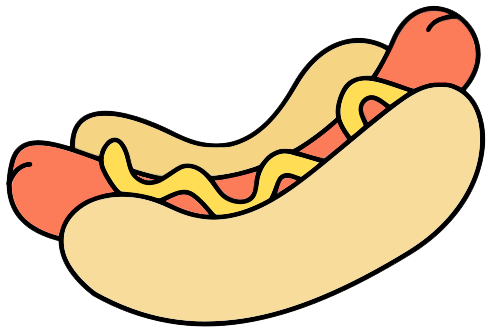 Hot dog clipart image .