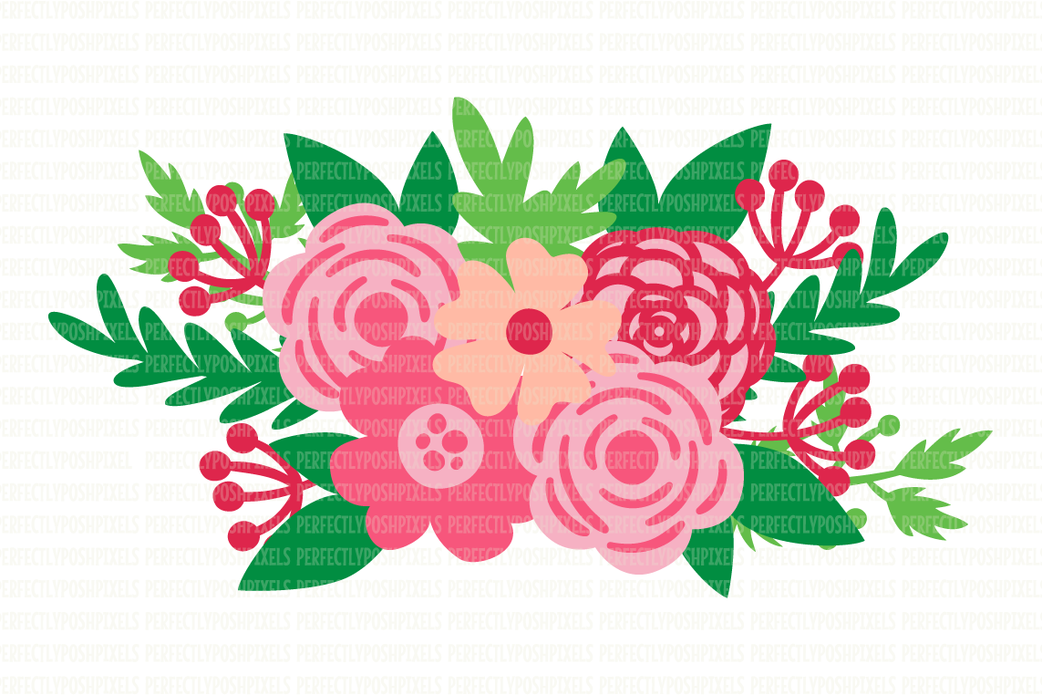 Floral Swag SVG Files Flower SVG Files Floral Cut Files Digital Vector  Printable Clipart DXF EPS