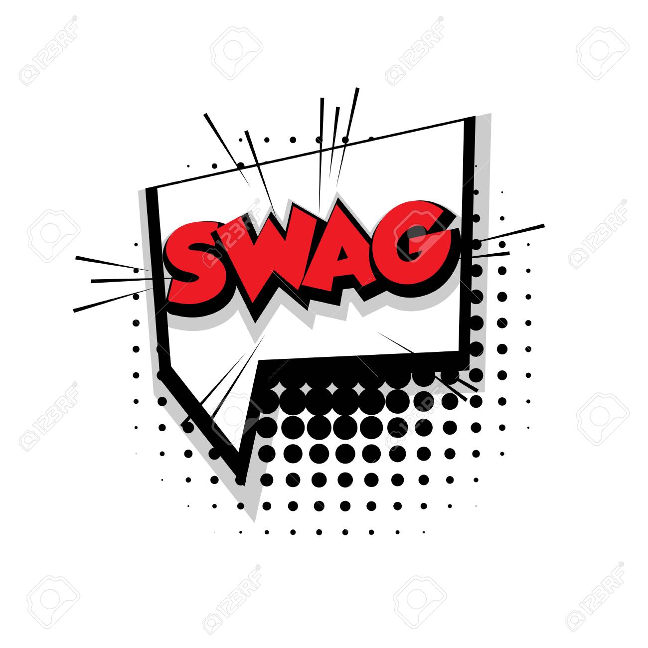 Lettering Swag Comic Text Sound Effects Pop Art Style Vector Sound