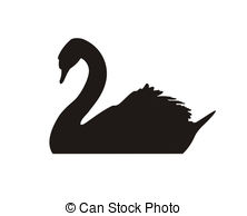 Swan Clip Artby glopphy28/8,244; Black swan - Black silhouette of a floating swan on a white.