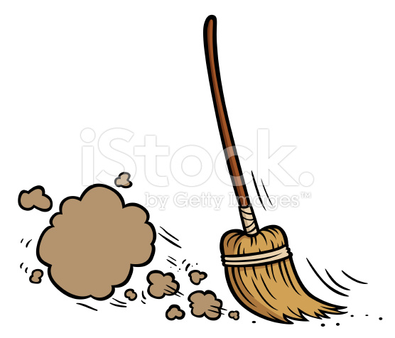 broom clipart black and white