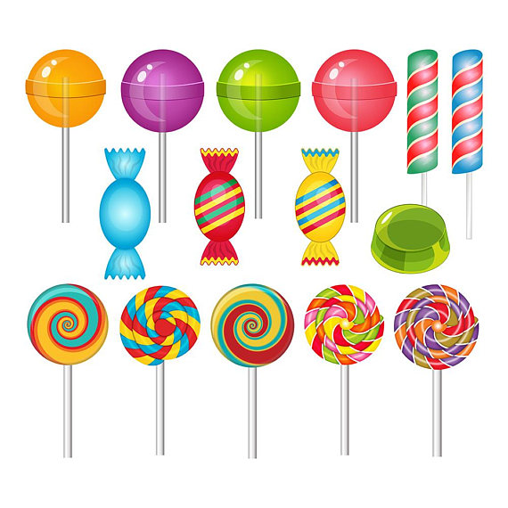 Sweets Clipart, Lollipop Clipart, Candy Clipart, Jelly Clipart, Sweet Clip  Art