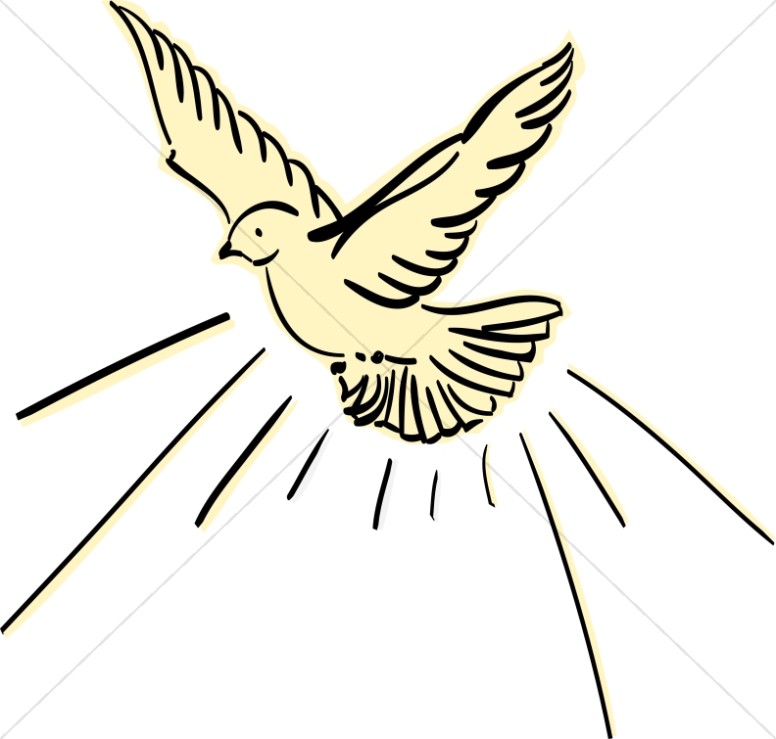 Sweet Dove Clipart u0026middot; Yellow Dove Flying