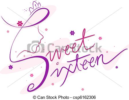 Sweet Sixteen - Text Featuring the Words Sweet Sixteen