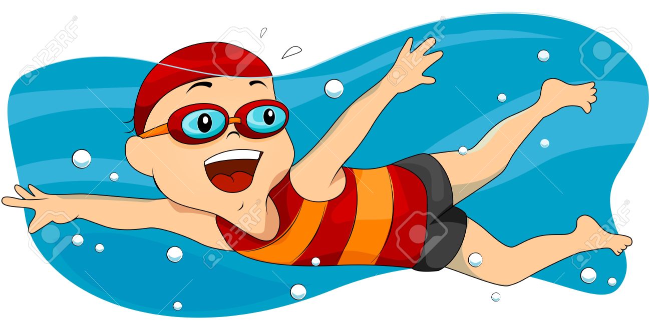 Swimmer swim team clipart kid