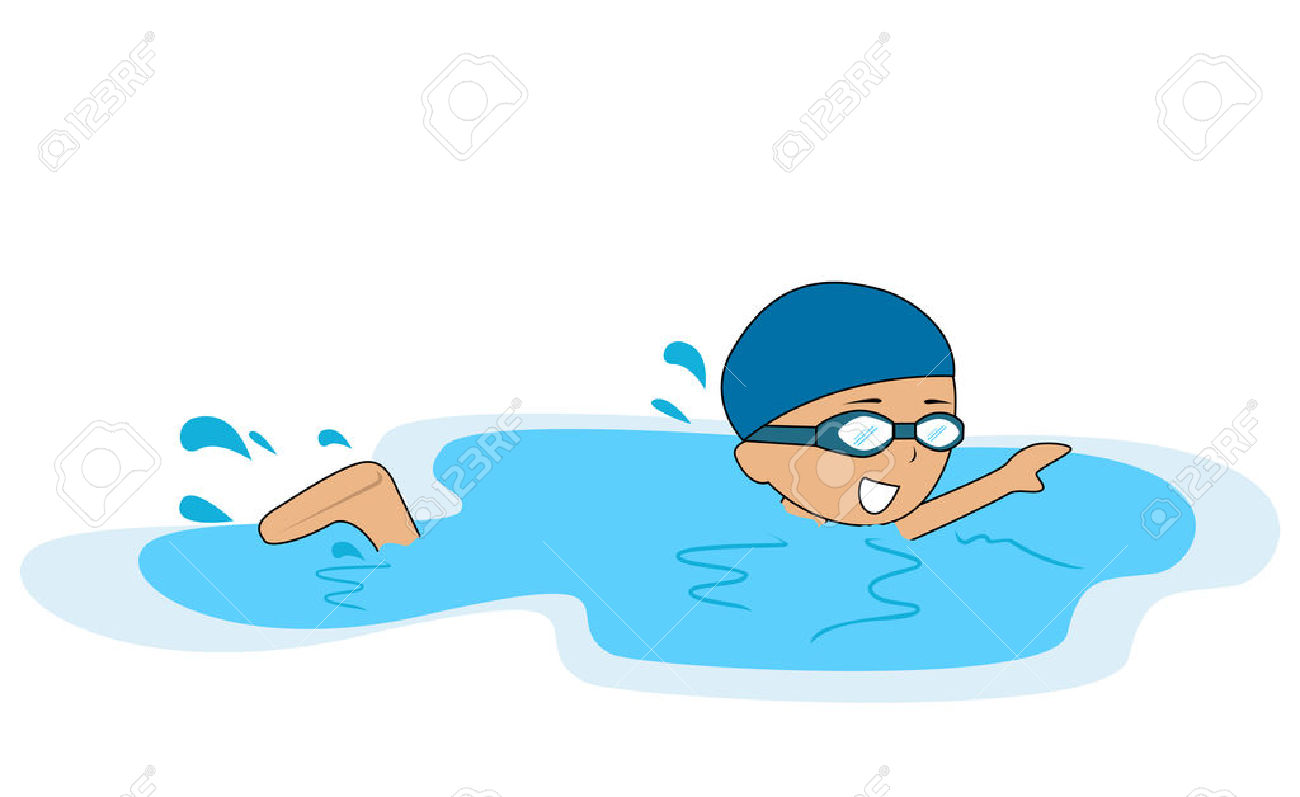 Girl Learning Swimming Holing