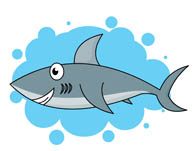 swimming shark. Size: 51 Kb - Clip Art Shark