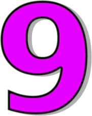 Symbol Alphabets Numbers Outlined Numbers Purple Number 9 Purple Png