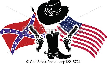 ... symbol of american civil war. stencil