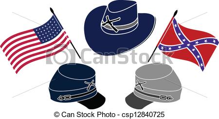 ... symbol of american civil war. stencil. second variant.... ...
