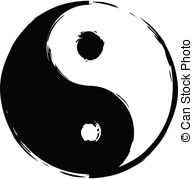 ... Symbol of yin-yang - Black and white symbol of yin-yang.