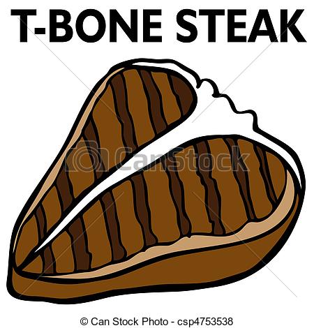 ... T-Bone Steak - An image o - Clip Art Steak