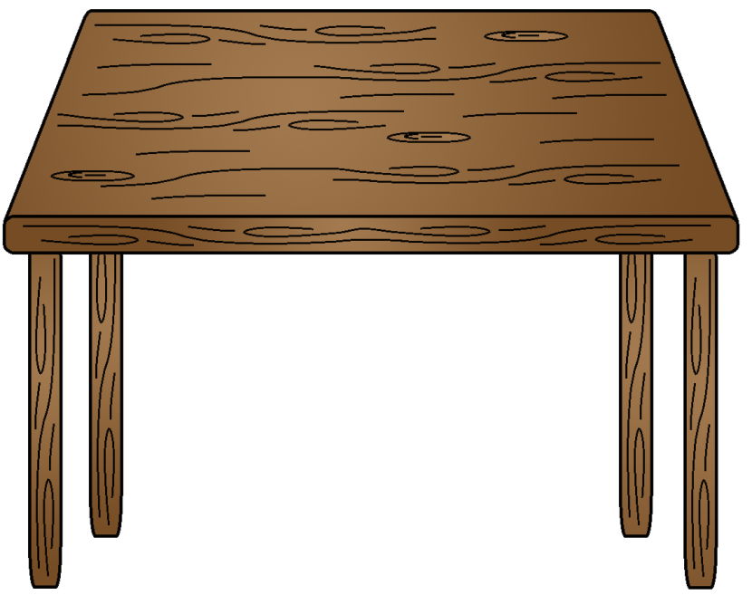 Table Clipart Black And White