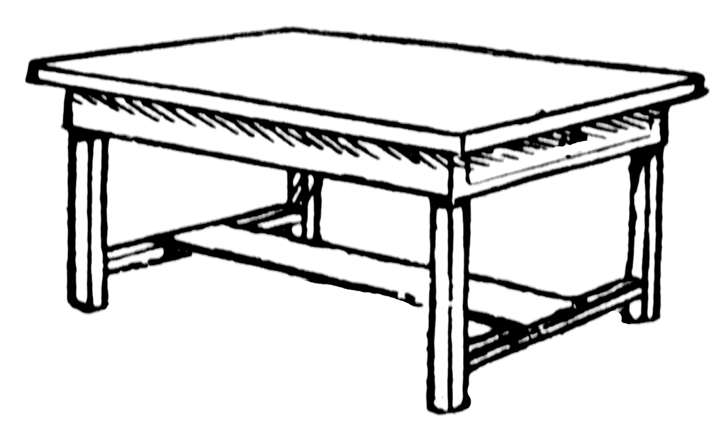 table and chairs clipart top 