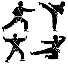Tae Kwon Do Clip Art Silhouet - Taekwondo Clipart