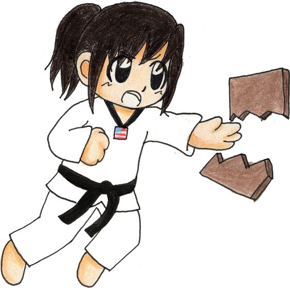 Taekwondo Girl Clip Art