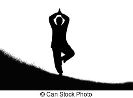 Tai Chi doodle Clipartby hchjjl0/1; tai-chi - illustration, black silhouette of man practicing... ...