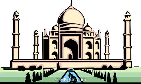 Taj Mahal Royalty Free Vector Clip Art illustration