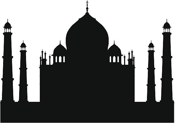 Taj Mahal vector art illustration