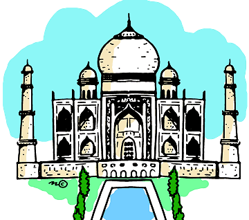 Taj Mahal In Color Clip Art Gallery