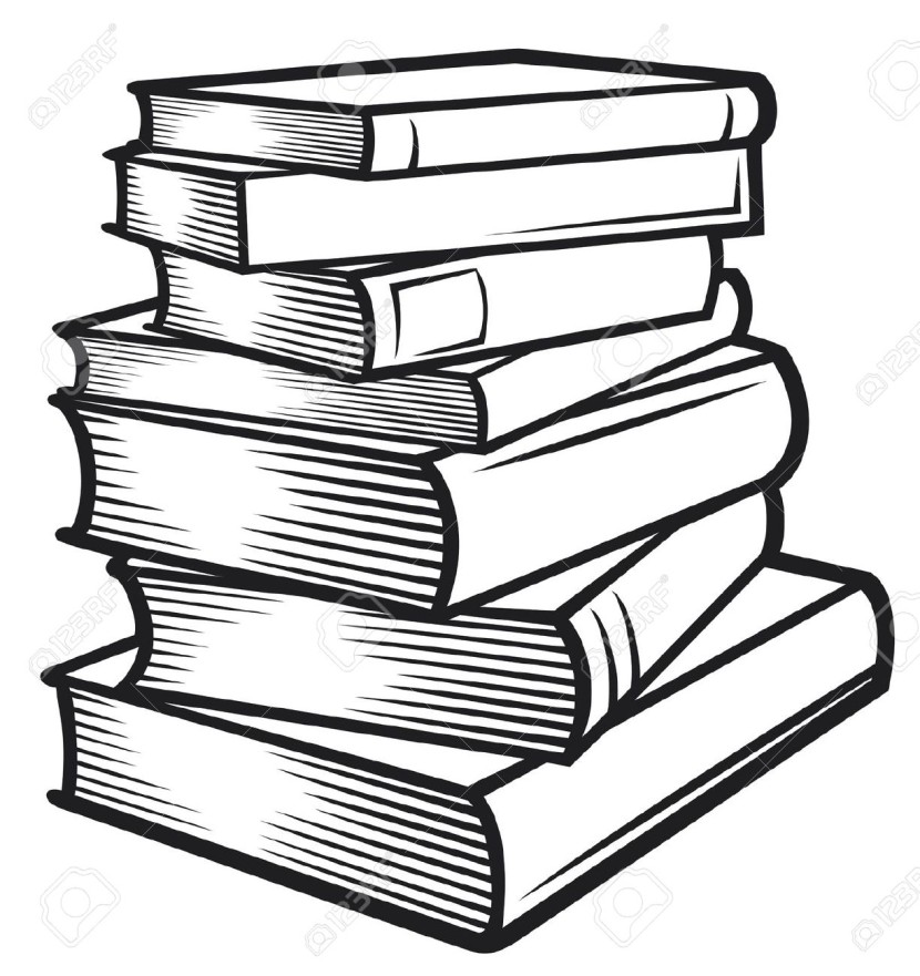 Tall Stack Of Books Clip Art ..