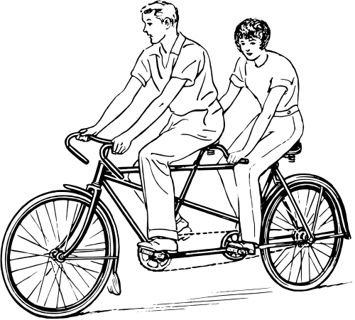 Tandem Bicycle For Two Clip Art Download