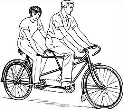 Tandem Bicycle - Tandem Bike Clipart