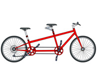 tandem bike clipart. Size: 70 Kb