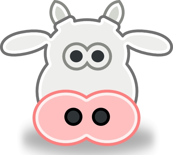 Tango Style Cow Head clip art
