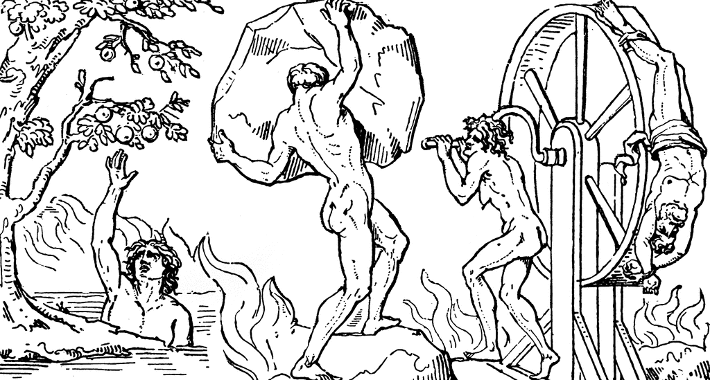 Tantalus, Sisyphus, and Ixion - Clip Art Etc