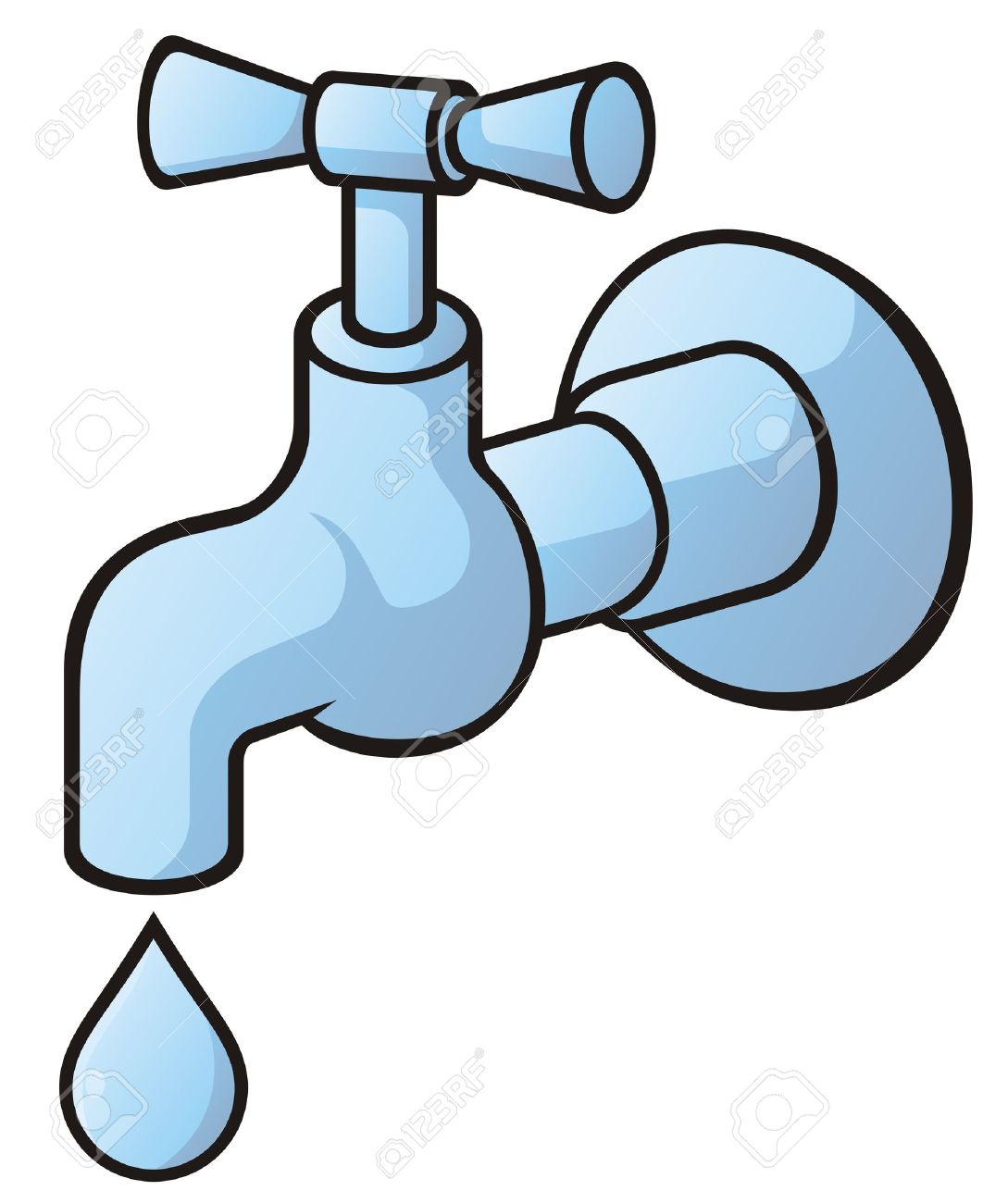 Water tap icon; Tap dripping 