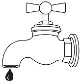 Water tap icon; Tap dripping  - Tap Clipart
