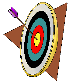 ... target and arrow going right on brown background