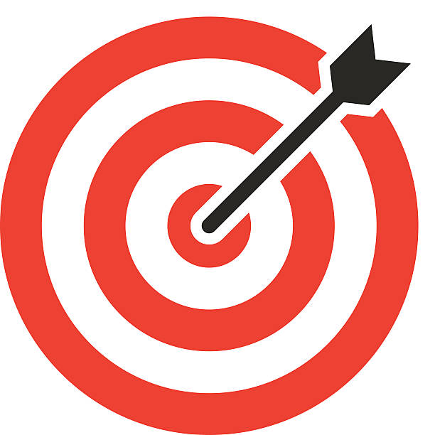 Target icon, modern minimal flat design style. Darts vector illustration  vector art illustration