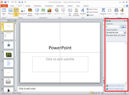 Task Pane Powerpoint