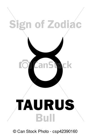 Astrology: Sign of Zodiac TAU - Taurus Clipart
