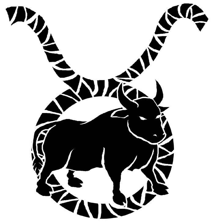 Ornamental zodiac sign - Taur
