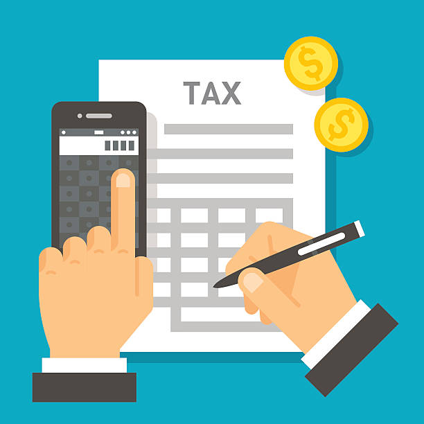 Flat design tax calculation v - Tax Clipart