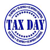 tax day u0026middot; Tax day stamp