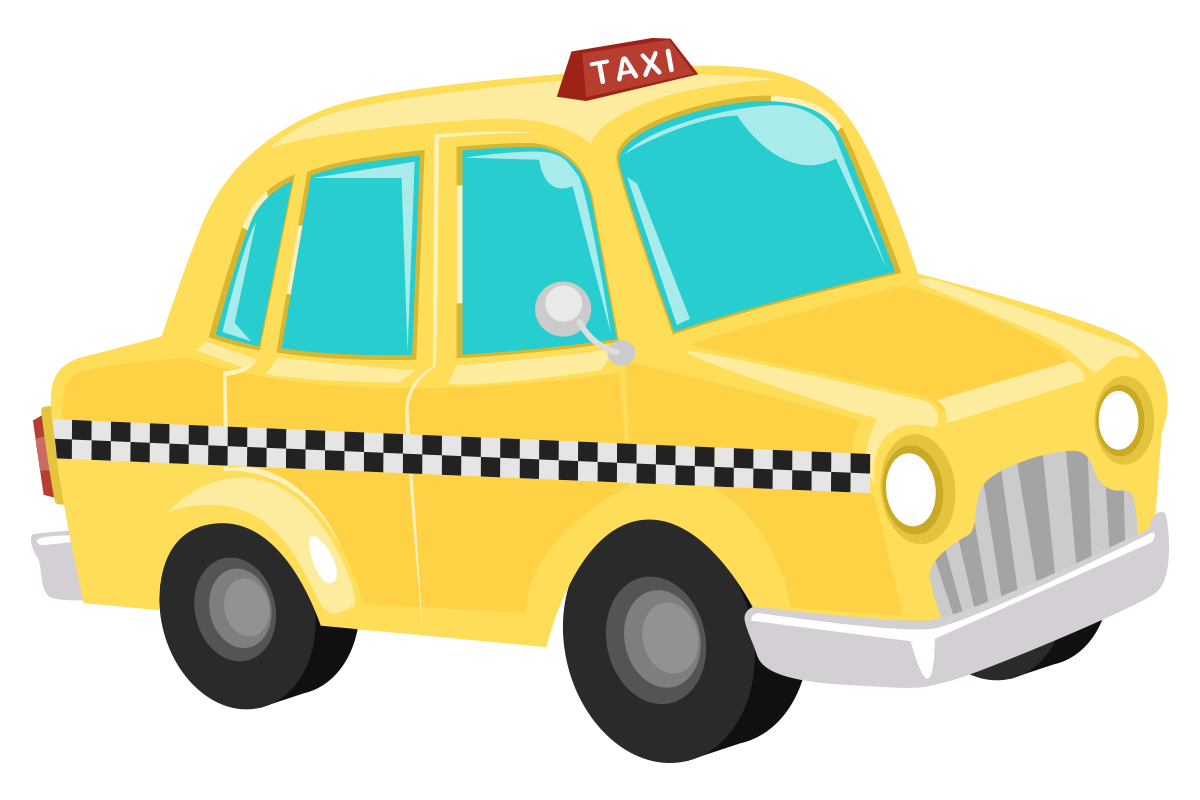Free Yellow Taxi Clip Art
