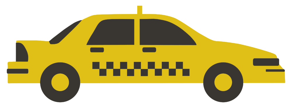 Cab clipart: yellow taxi cab 